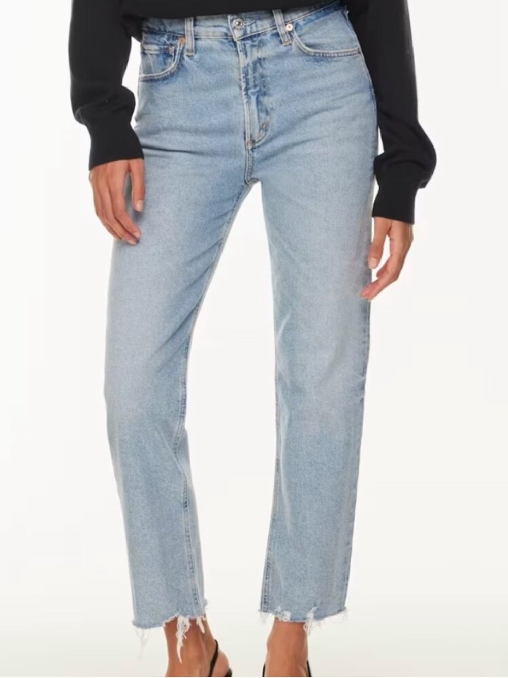 •Citizens of Humanity• light wash Daphne crop denim jeans